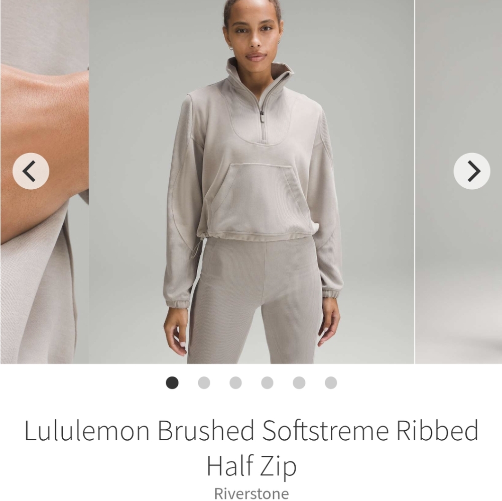 Lululemon brushed sofstreme ribbed half zip
